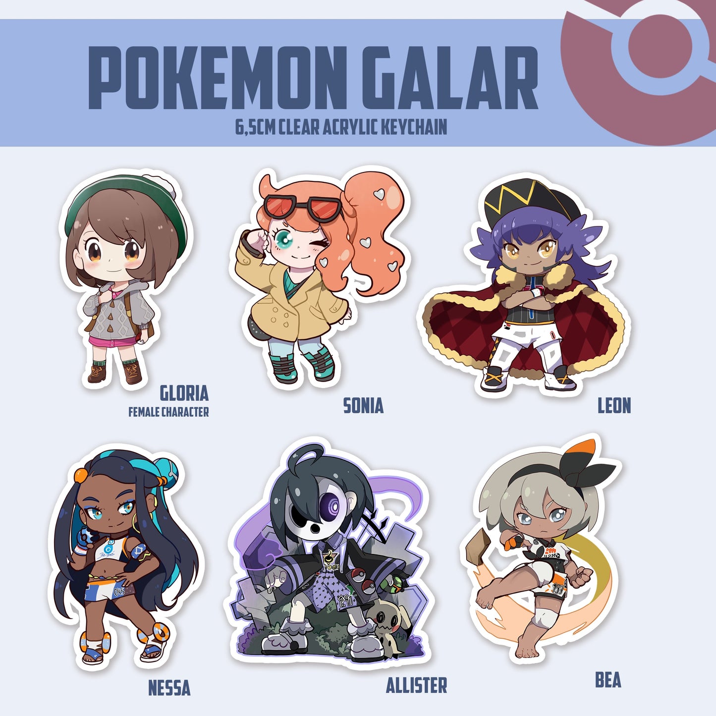 Pokemon Garlar Keychains -Grade C