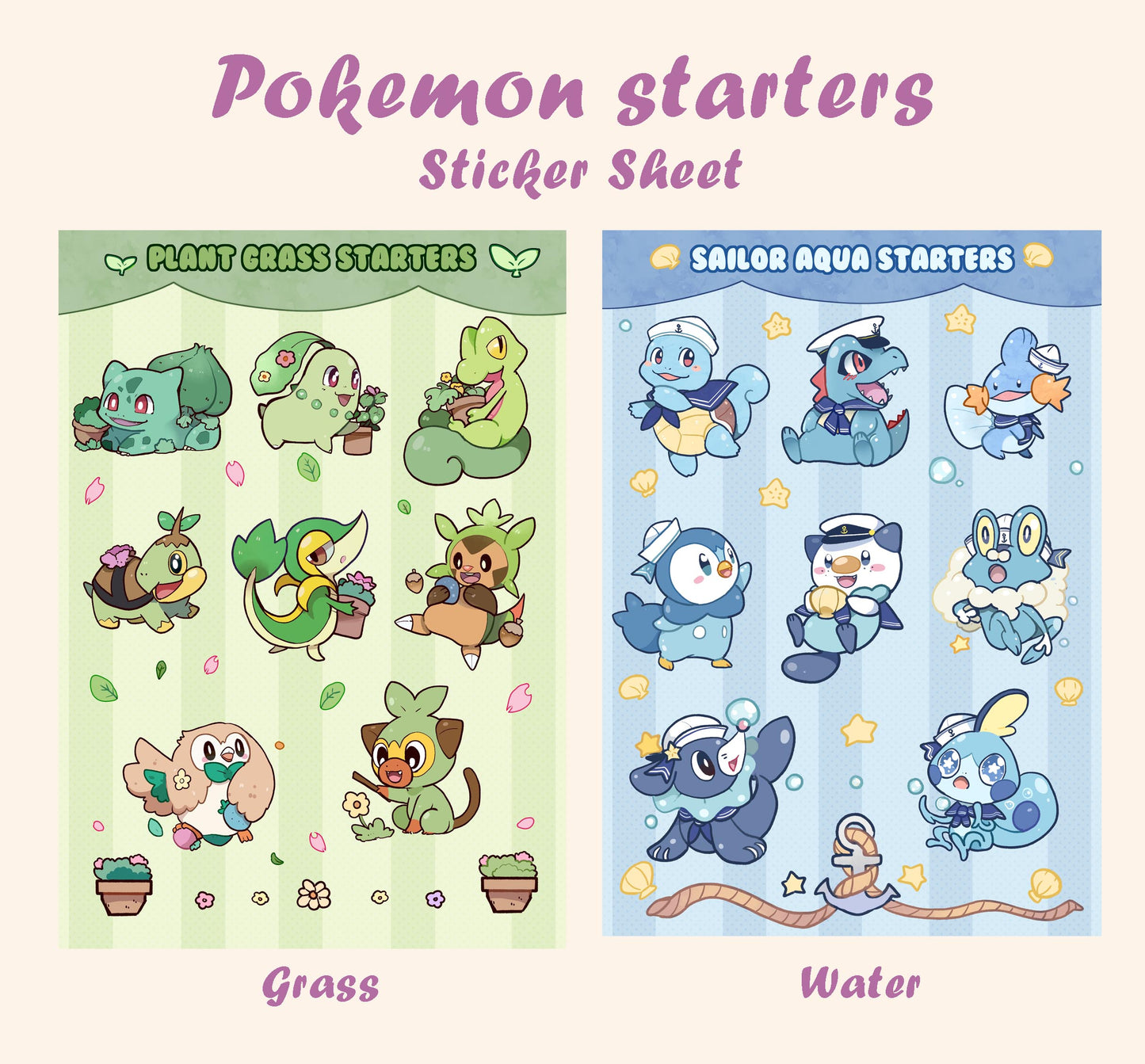 Pokemon sticker sheet