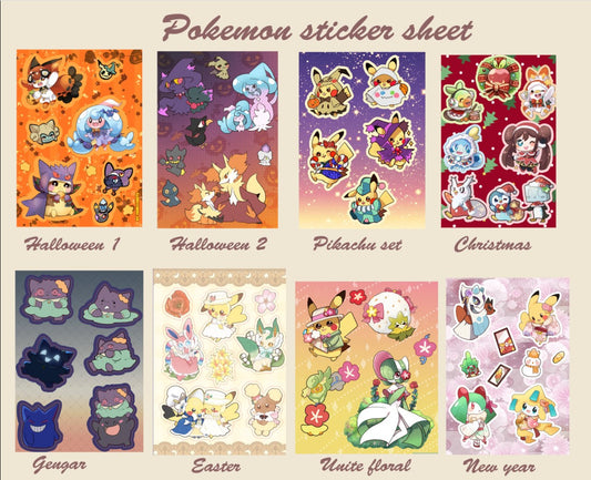 Pokemon sticker sheet
